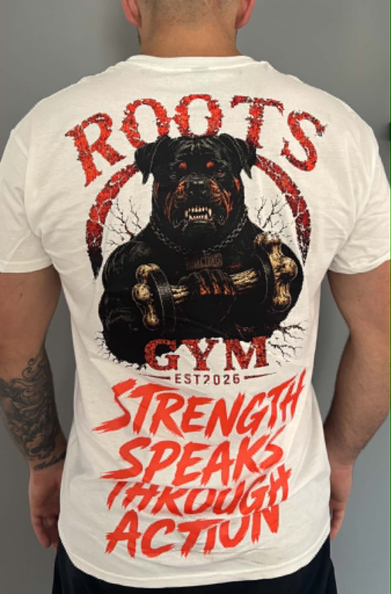 Roots Rottweiler Tee — White
