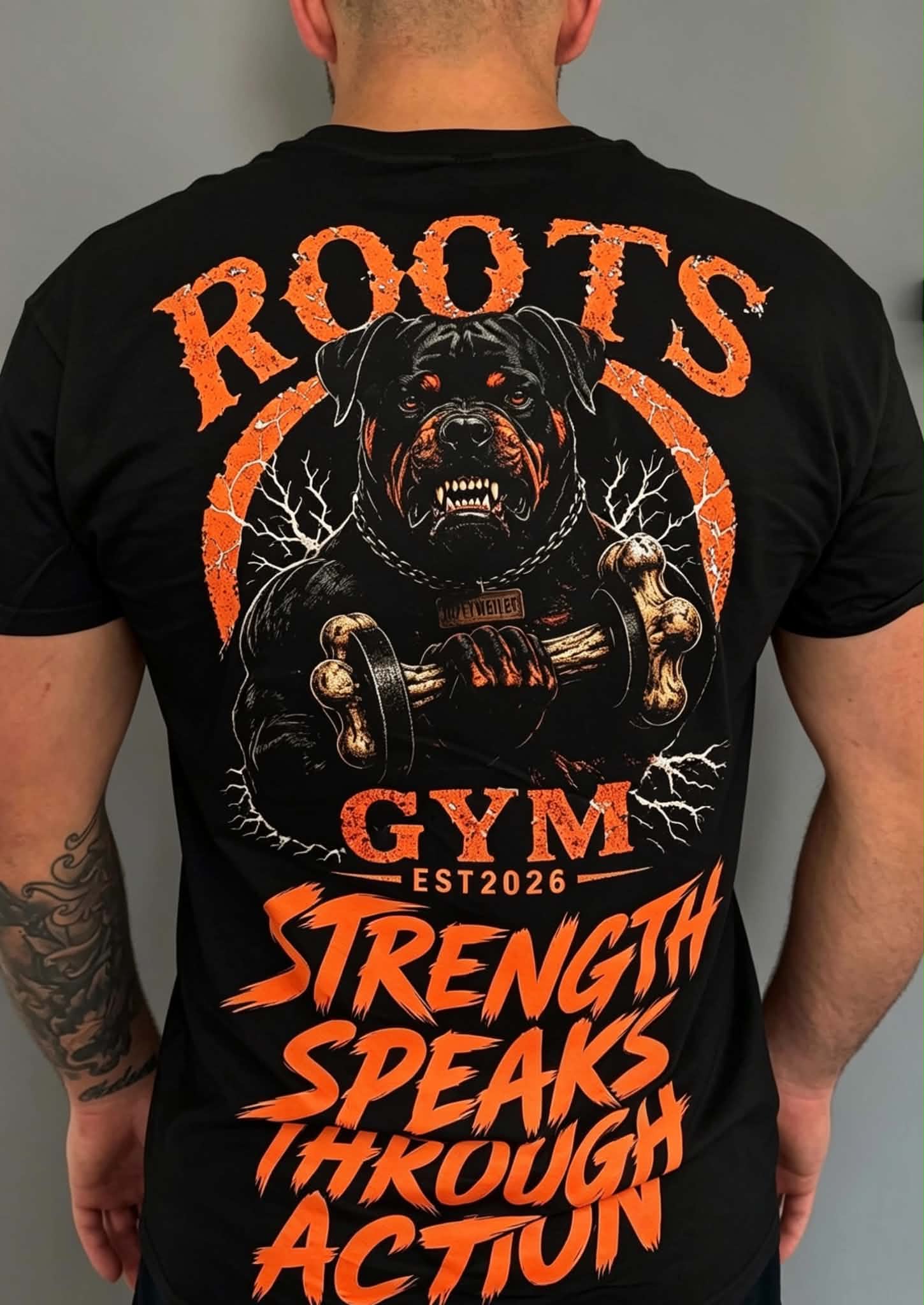 Roots Rottweiler Tee — Black